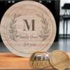Personalised Cheese Board Set - With Monogram, Family Name, and Est Date.