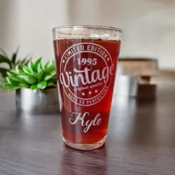 Limited Edition Vintage Beer Glass - Personalised