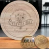 Personalised Round Cheeseboard (Inc utensils) → Custom Round Cheeseboard Gift with Utensils