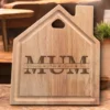 Personalised House Shaped Chopping Board, Mum & Family Names