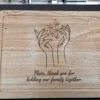 Personalised large meat/chopping board for Mothers Hands